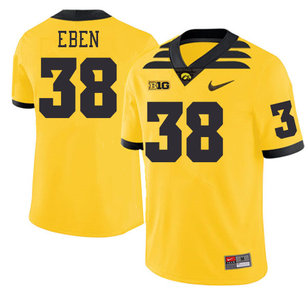 Men #38 Graham Eben Iowa Hawkeyes College Football Jerseys Stitched-Gold